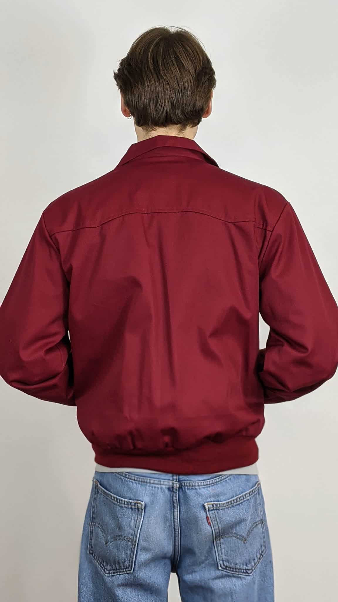Burgundy Harrington Jacket