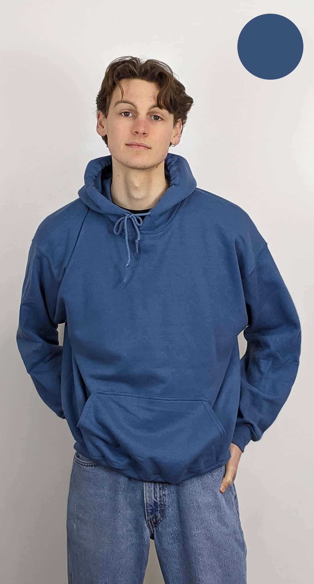 Indigo fashion blue hoodie