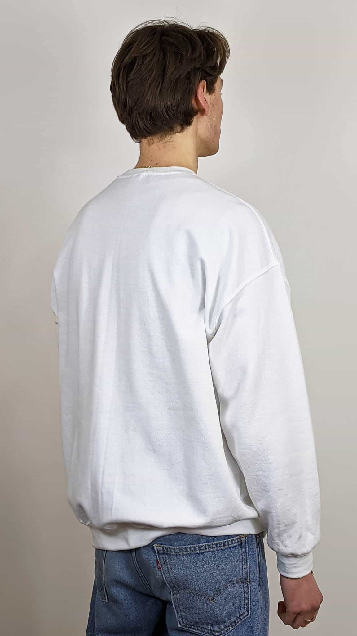 White Gildan Sweatshirt