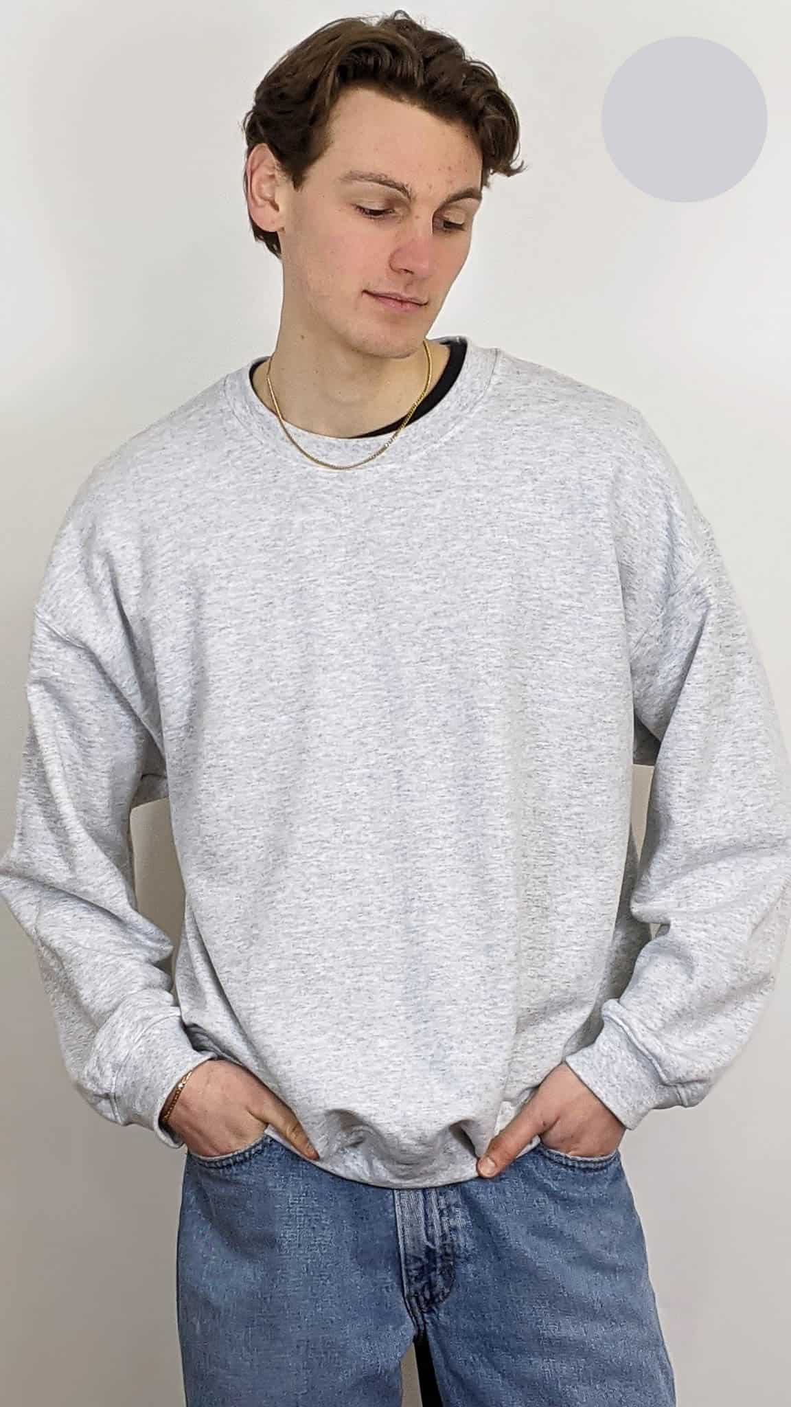 Ash Grey Gildan Sweatshirt Braderie