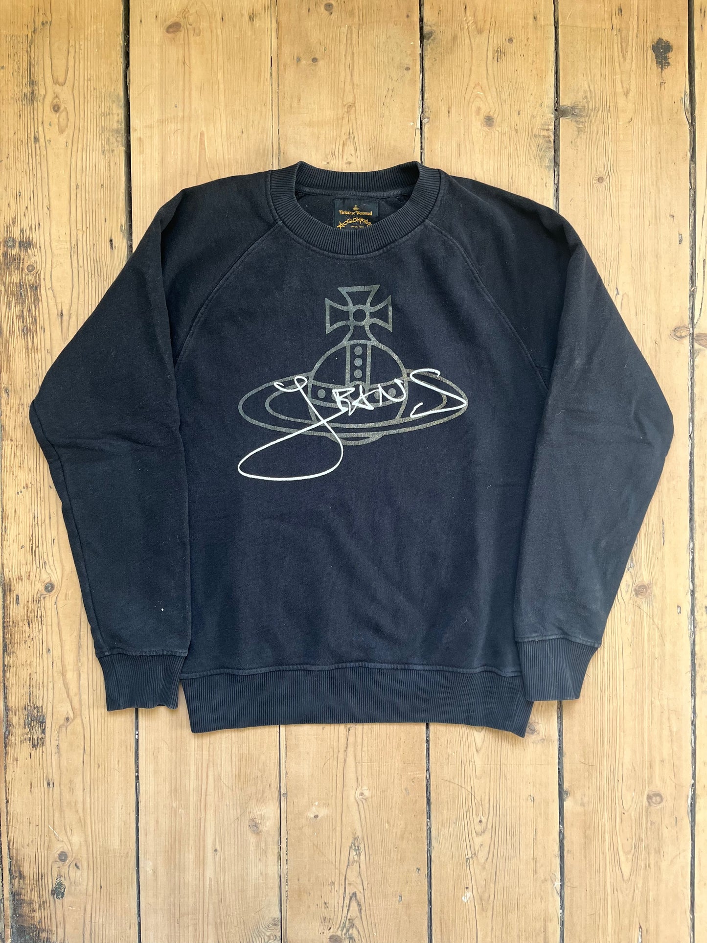 Vintage Black Vivienne Westwood Gold Orb Sweatshirt