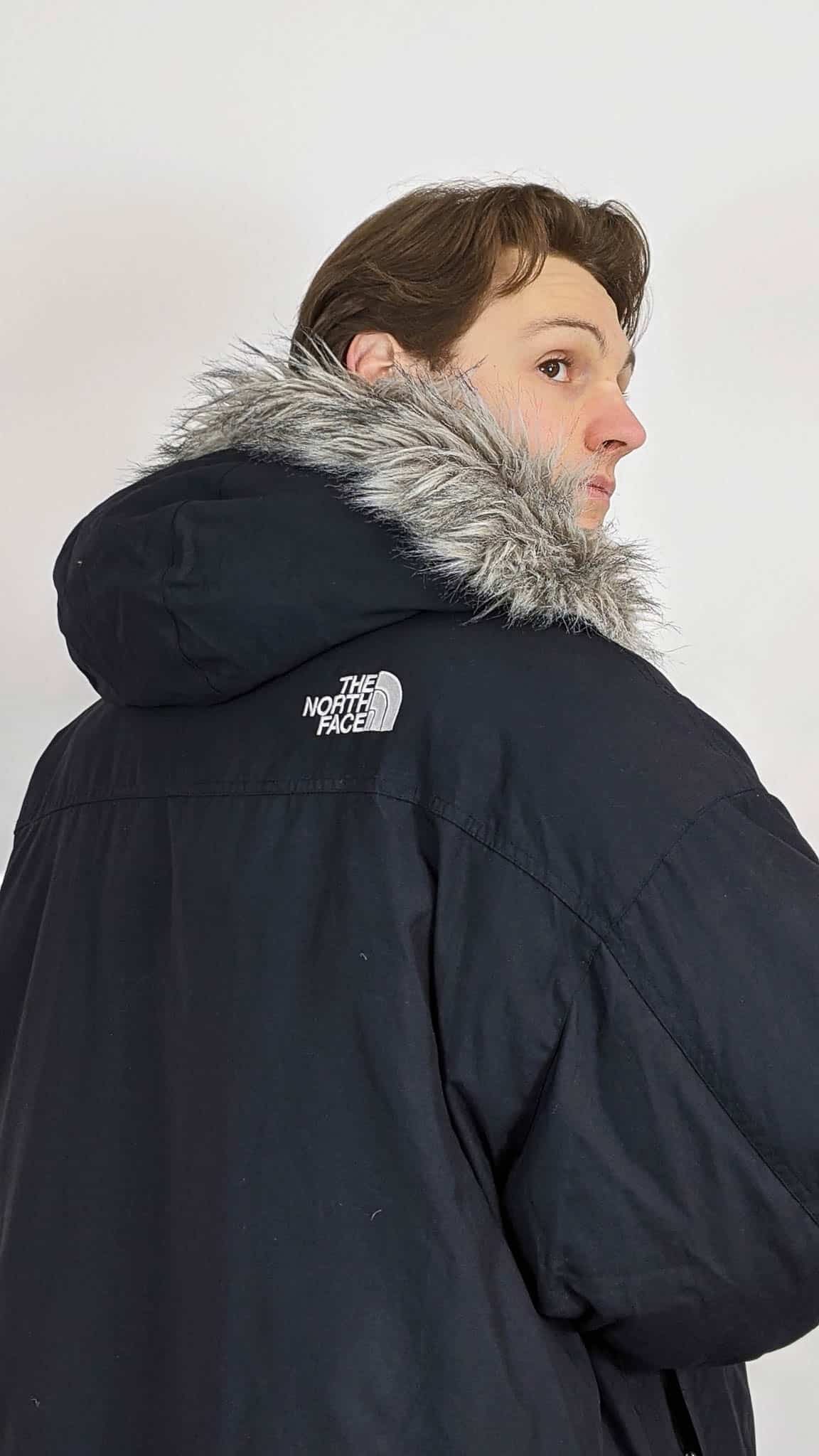 Mens North Face Black Parka